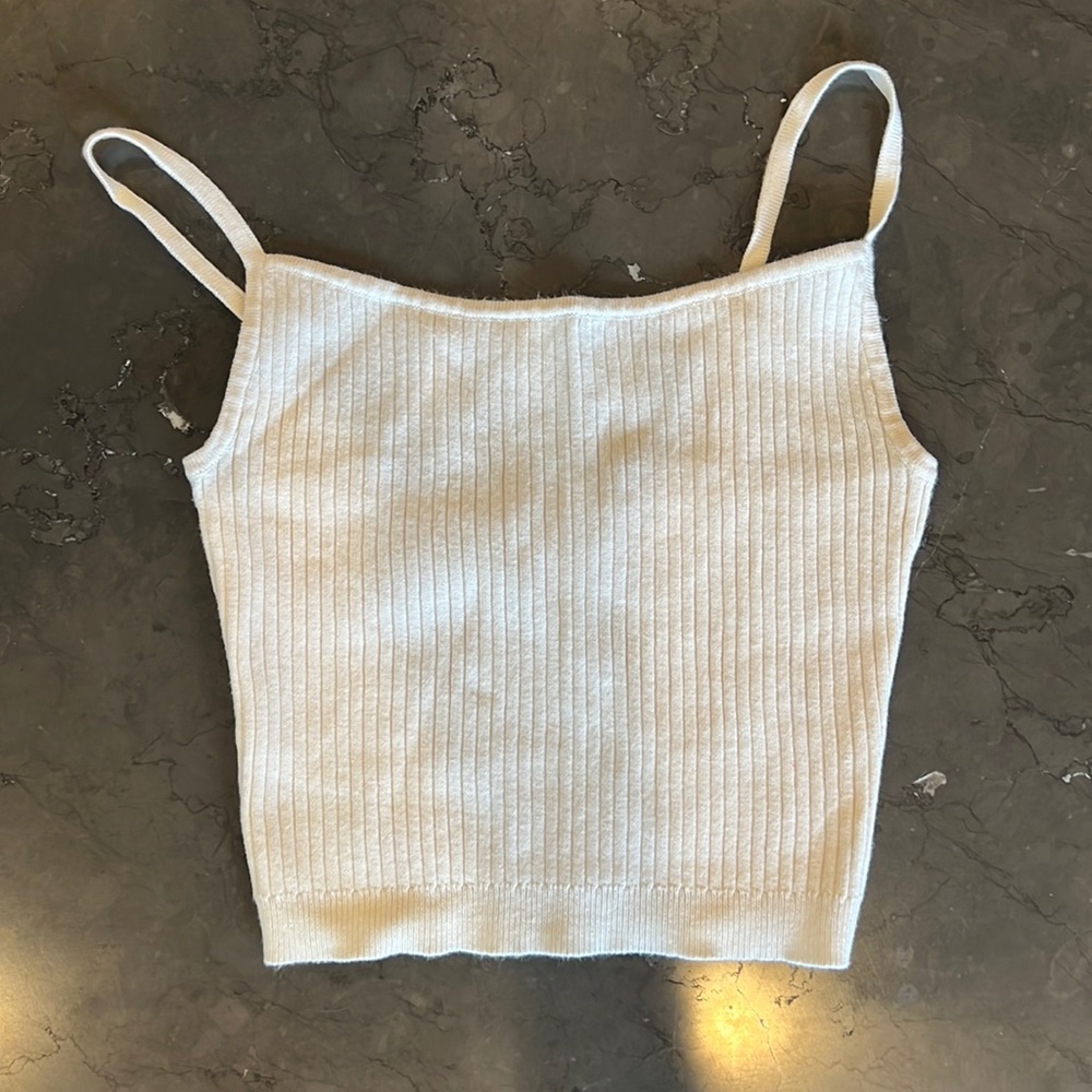 Ribbed cropped tank-xs